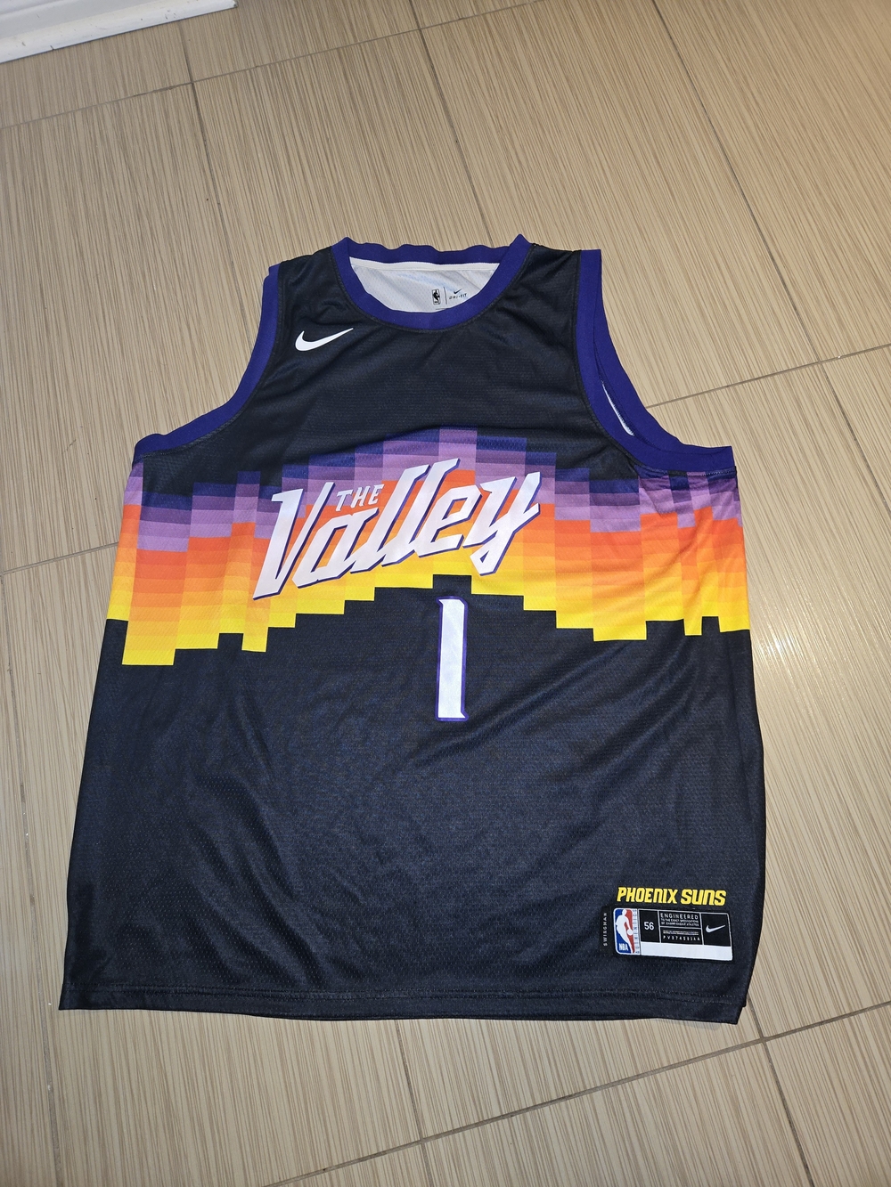 Nike Devin Booker Phoenix Suns The  Valley City Swingman Jersey Size XXL 2XL